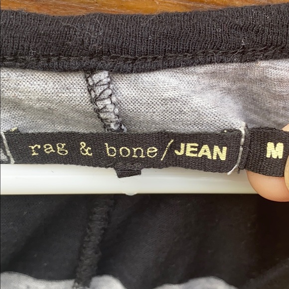 rag & bone Black and Gray Striped Crop Top - Picture 2 of 4